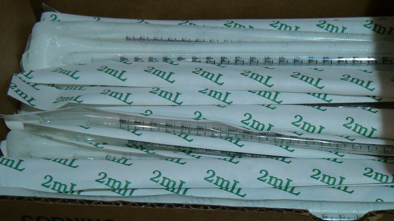 2ml Corning Pyrex Disposable Glass Short Pipets 7077-2N (110) Units