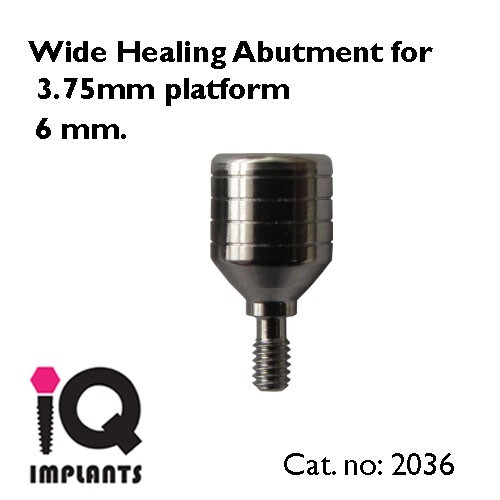 10 Wide Healing Caps for 3.75mm platform for Dental Implant Prosthetic Surgery