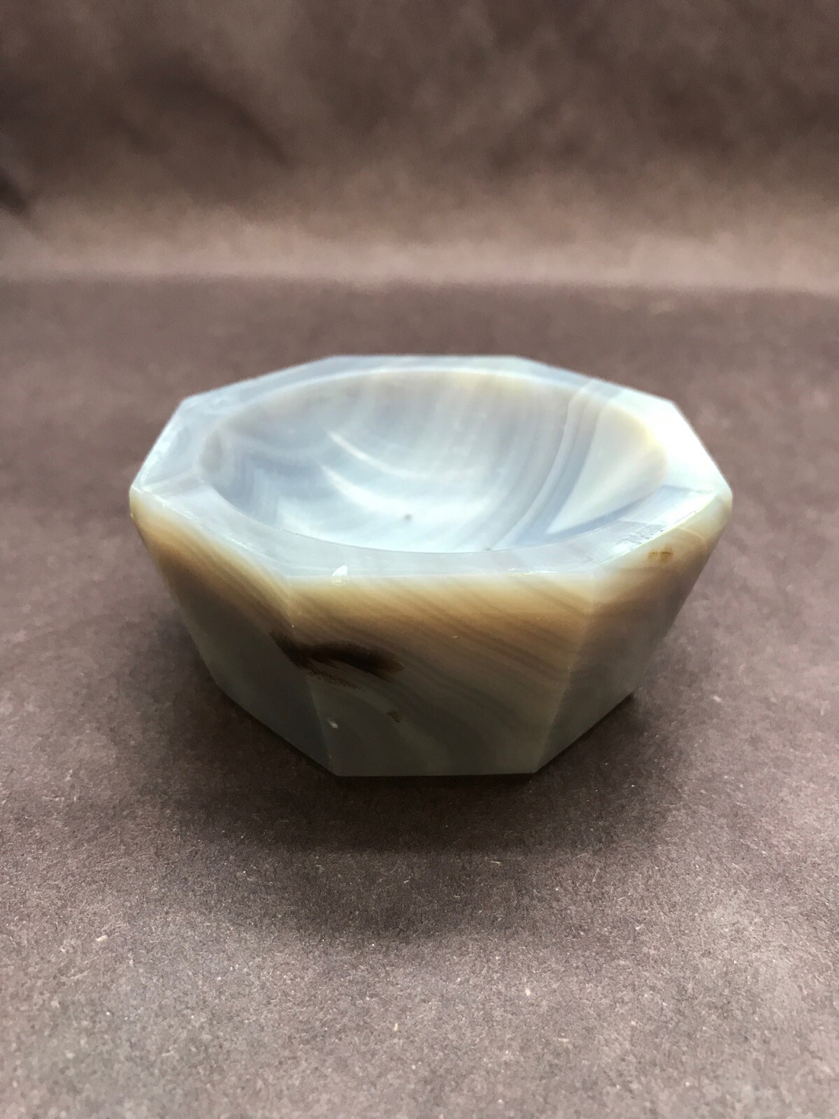 Octagonal Agate Laboratory Mortar 74mm OD x 35mm H with 50mm Grinding Area
