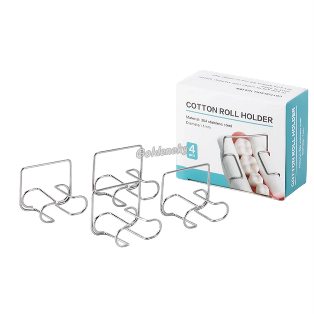 4Pcs/Box Dental Cotton Roll Holder Clip Sterilizable Orthodontic Dentist Holder
