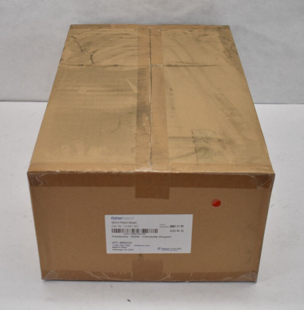80pk FisherBrand 50 mL Pipet Basins Polystyrene Sterile 13-681-501 Disposable
