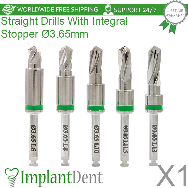 1 Straight Drill Integral Stopper Ø3.65 External Irrigation Dental Tool Sur gery