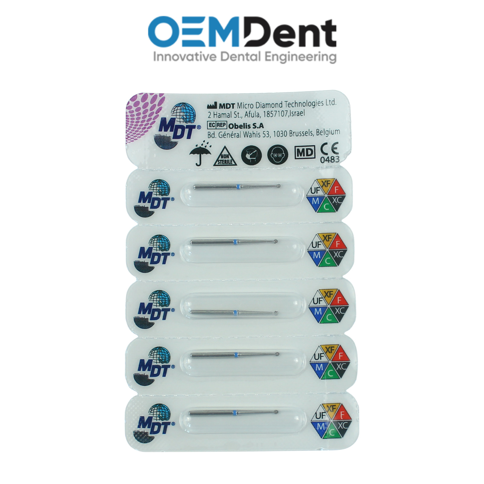 MDT FG Diamond Burs Long Round 697 Cutting Shaping Dental Restorations Tool