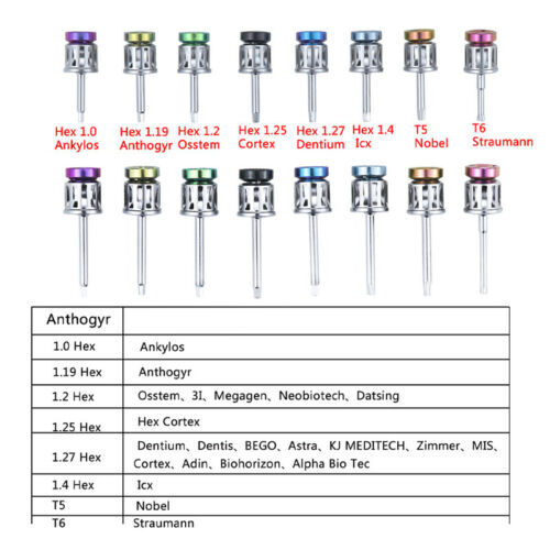 Universal Implant Repair Prosthetic Tool Kit with16PCS Screwdrivers Wrench HGY-7