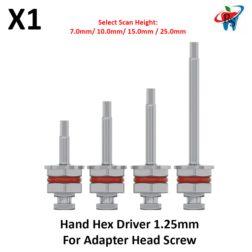 1 pcs Dental Hand Hex Driver 1.25mm For Adapter Head Screw Tools Stainless Steel