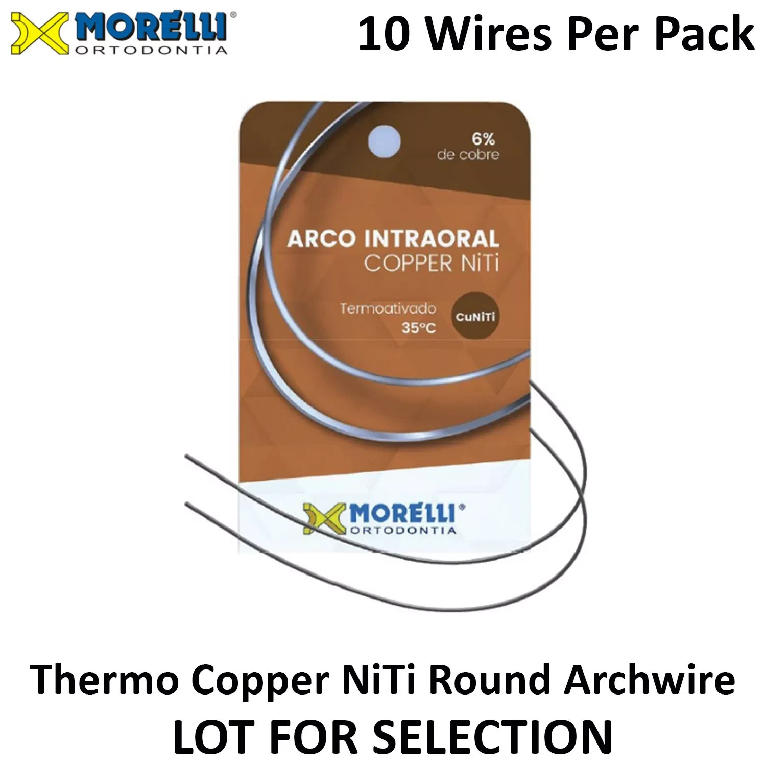10 Wire Pack Morelli CuNiTi Copper-Nickel-Titanium Technical Wire Round