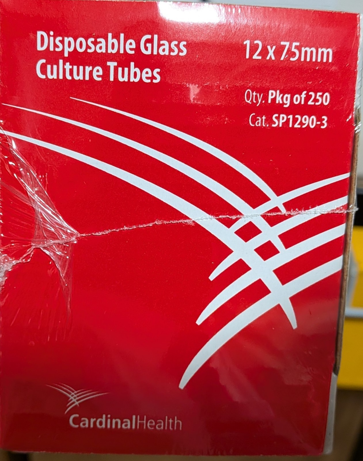 Cardinal Health SP1290-3 Disposable Glass Culture Tubes 12 x 75mm 250/case