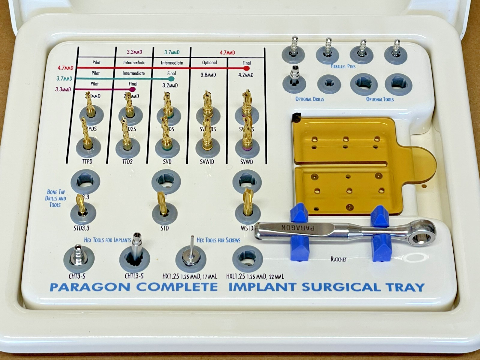 Paragon Implant Company Surgical Tray,Excellent As Pictured Items Only