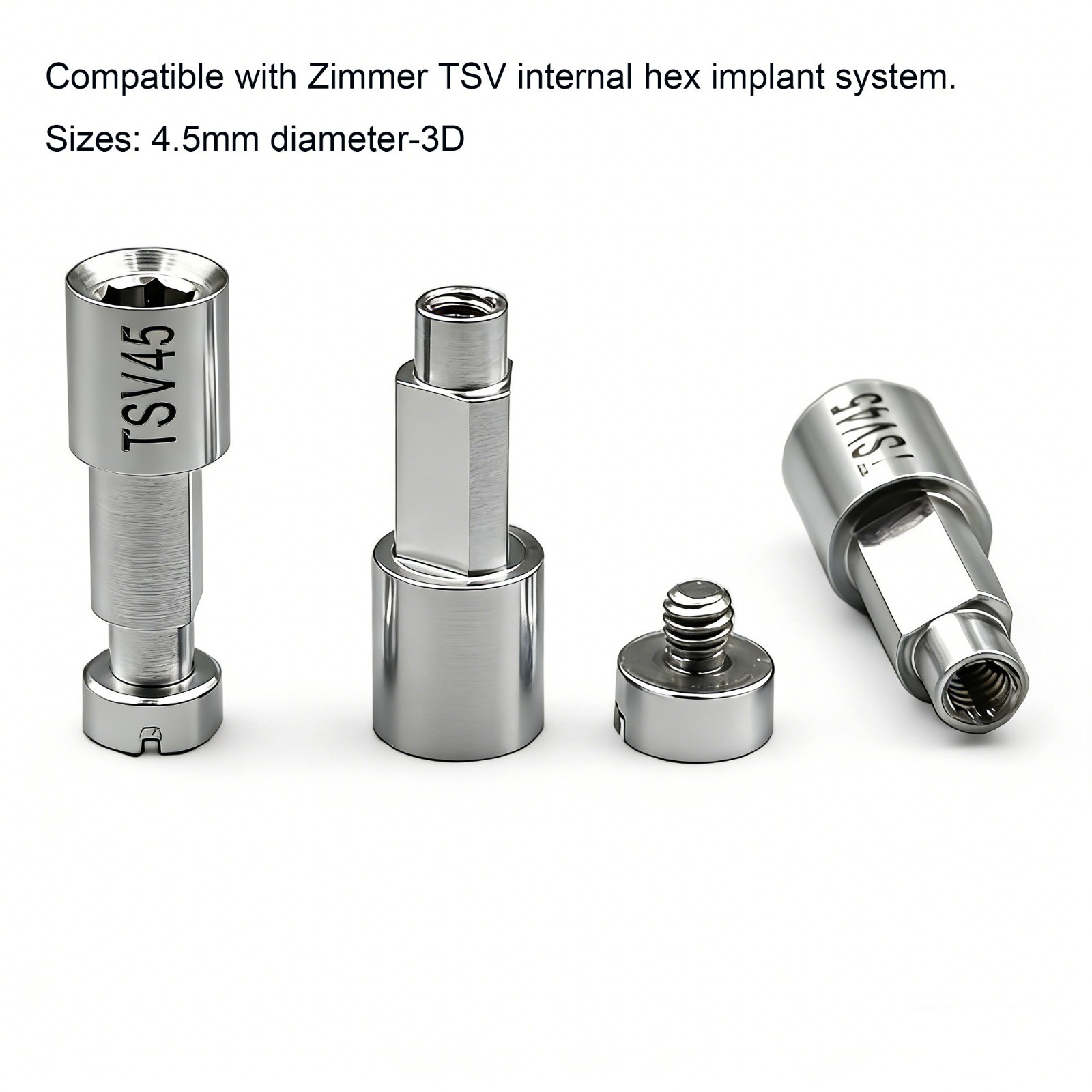 Dental Lab Implant Analog Compatible With ZIMMER TSV 3.5/4.5/5.7mm Internal Hex