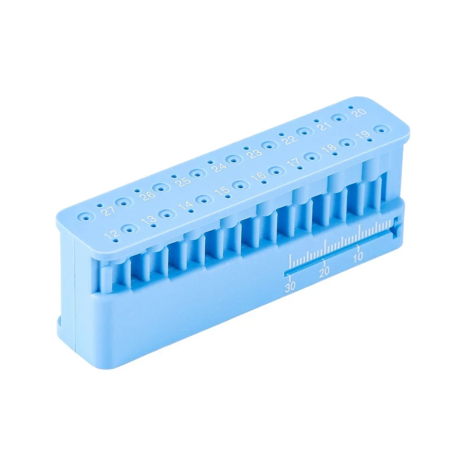 Dental Endo Files Measuring Ruler Block Endodontic Holder Box Autoclavable