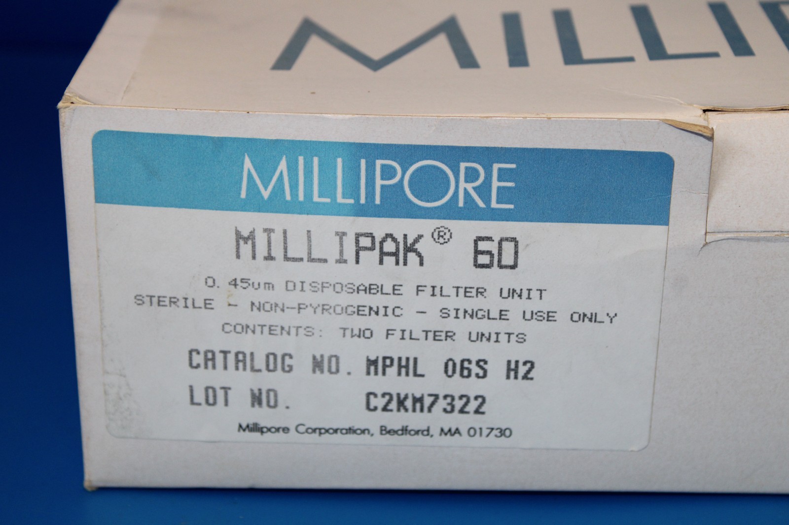1 pcs Millipore Millipak 60Filter MPHL06SH2, 0.45um Micron NEW in BOX