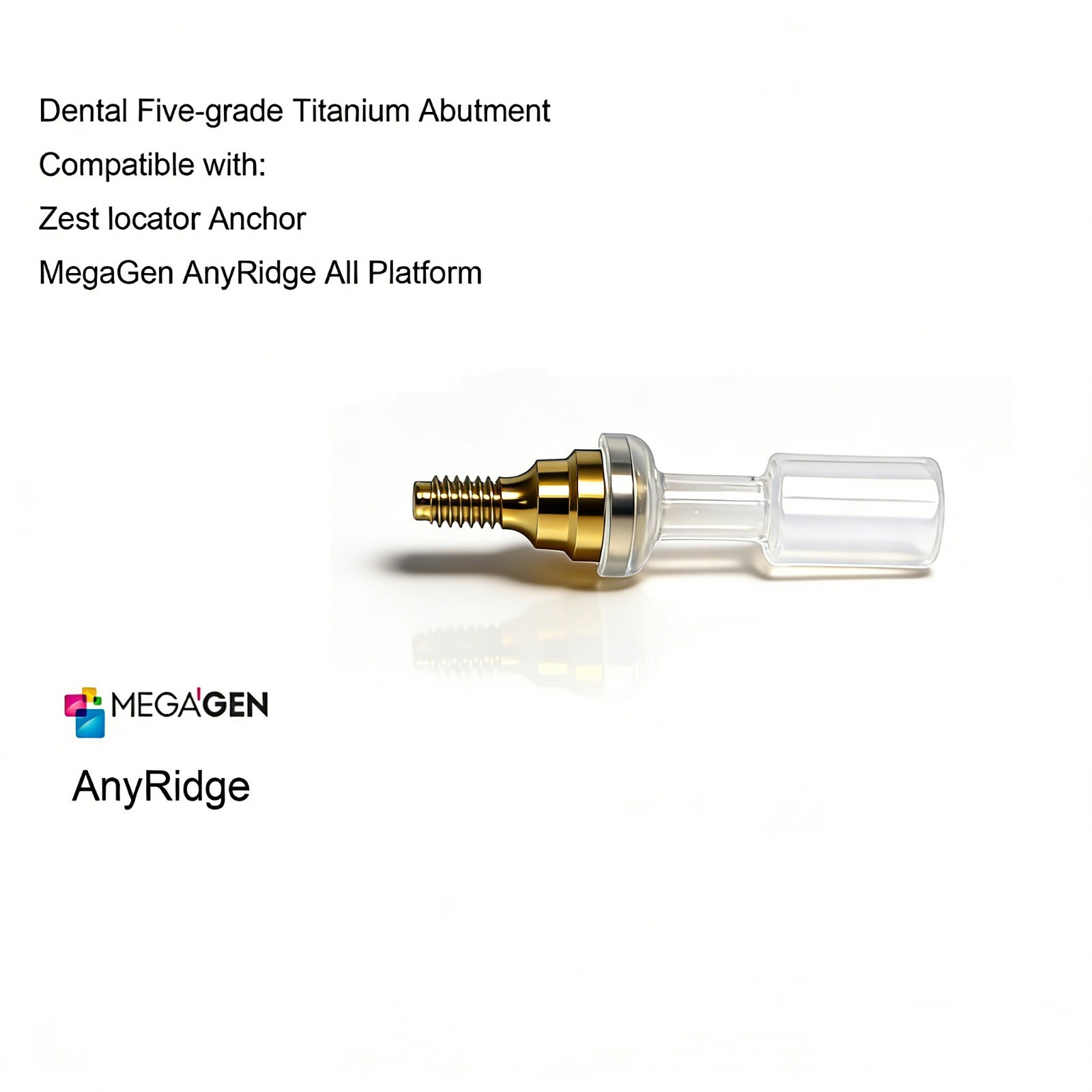 Overdenture Abutment Removable Anchor for MEGAGEN AnyRidge All Platform 1-7.0 GH