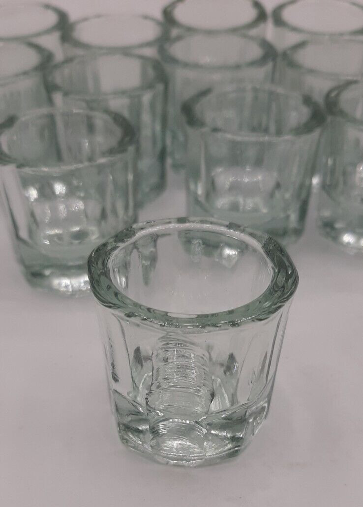 12 Pieces Clear Glass Dappen Dishes Tiny Mixing Bowls Dental Hobbies Nails NEW