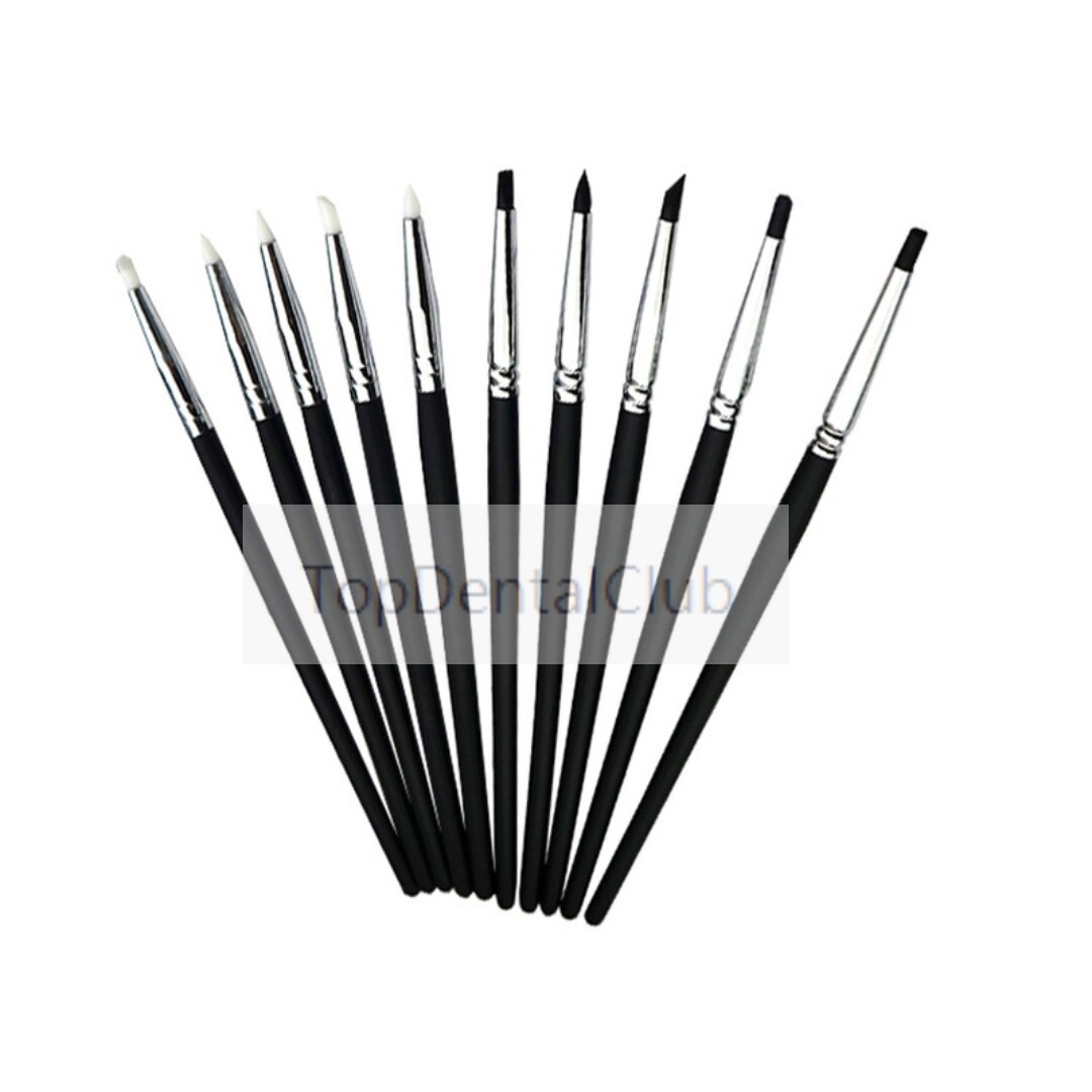Dental Composite Resin Veneer Cement Porcelain Brushes Silicone Brush Pen