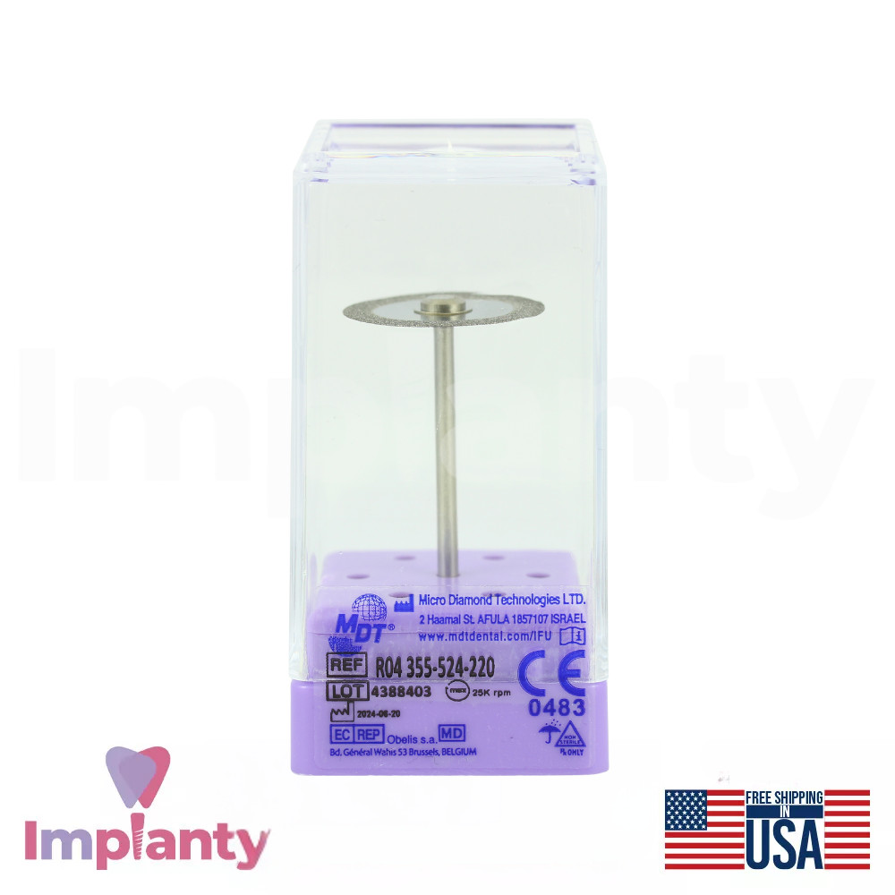 MDT Dental Diamond Coated Double Sided Super Flex Disc With Riveted Mandrel