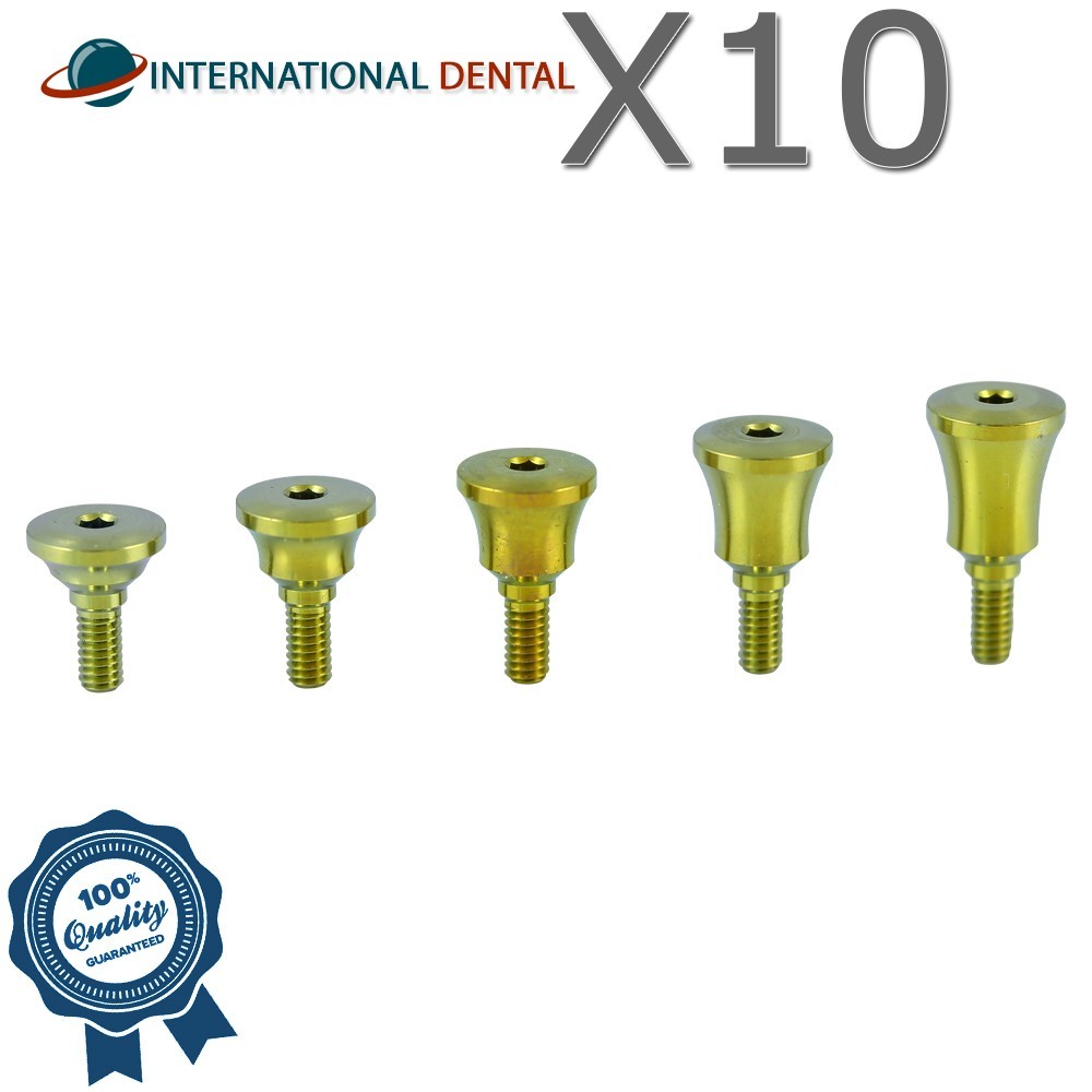 10 Dental Concave Anatomic Healing Cap Ø5.5mm Int Hex 2.42mm Wide Platform