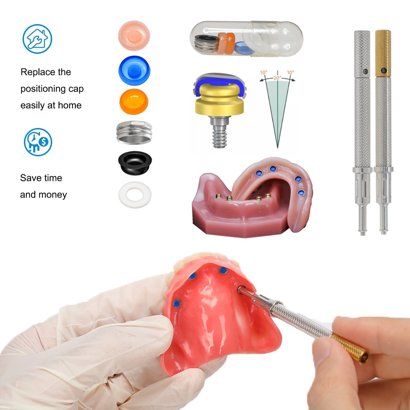 Fit Straumann Bone Level NC Locator Classic Overdenture Abutment Narrow Cross
