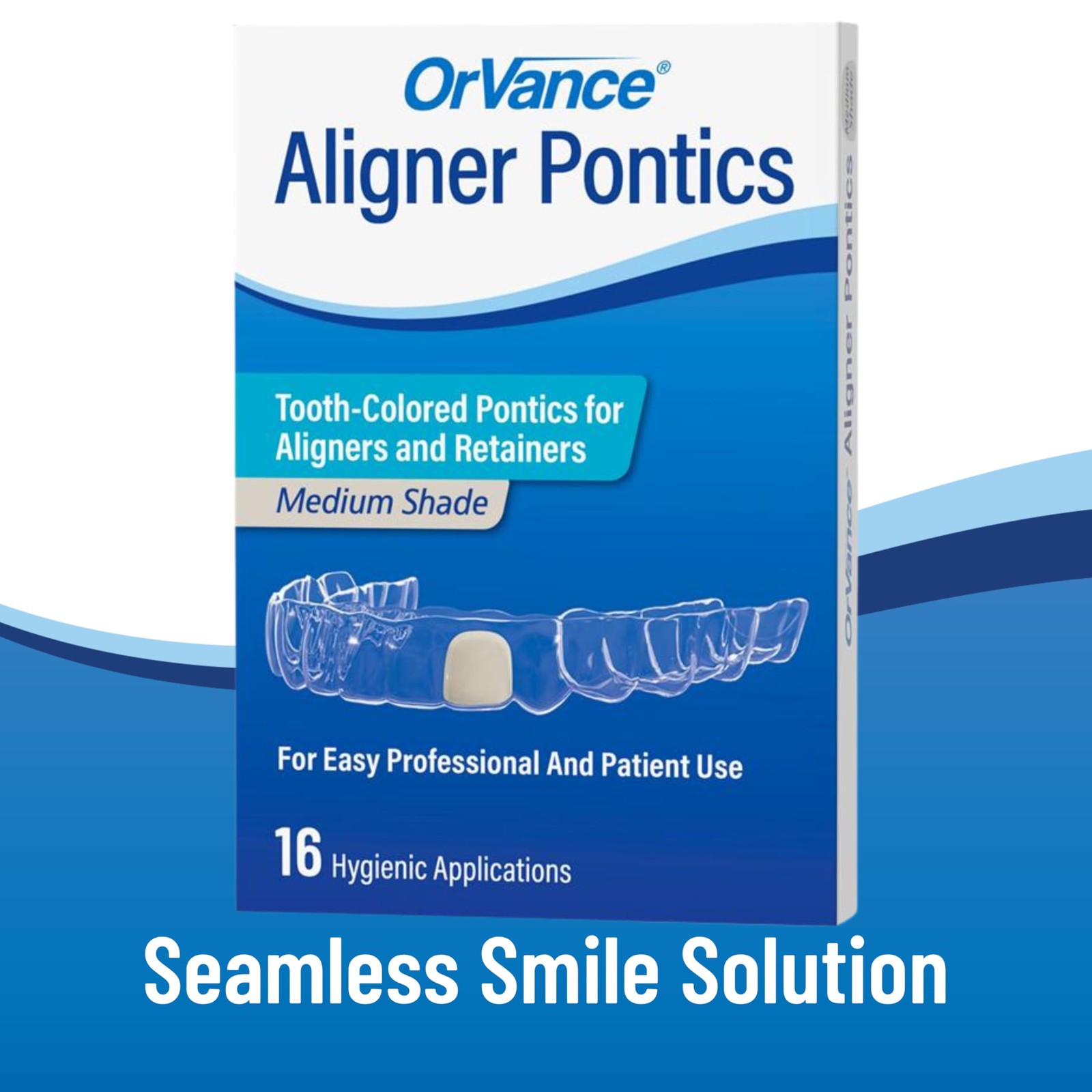OrVance Aligner Pontics – Original 16 Count (Pack of 2), Medium Shade
