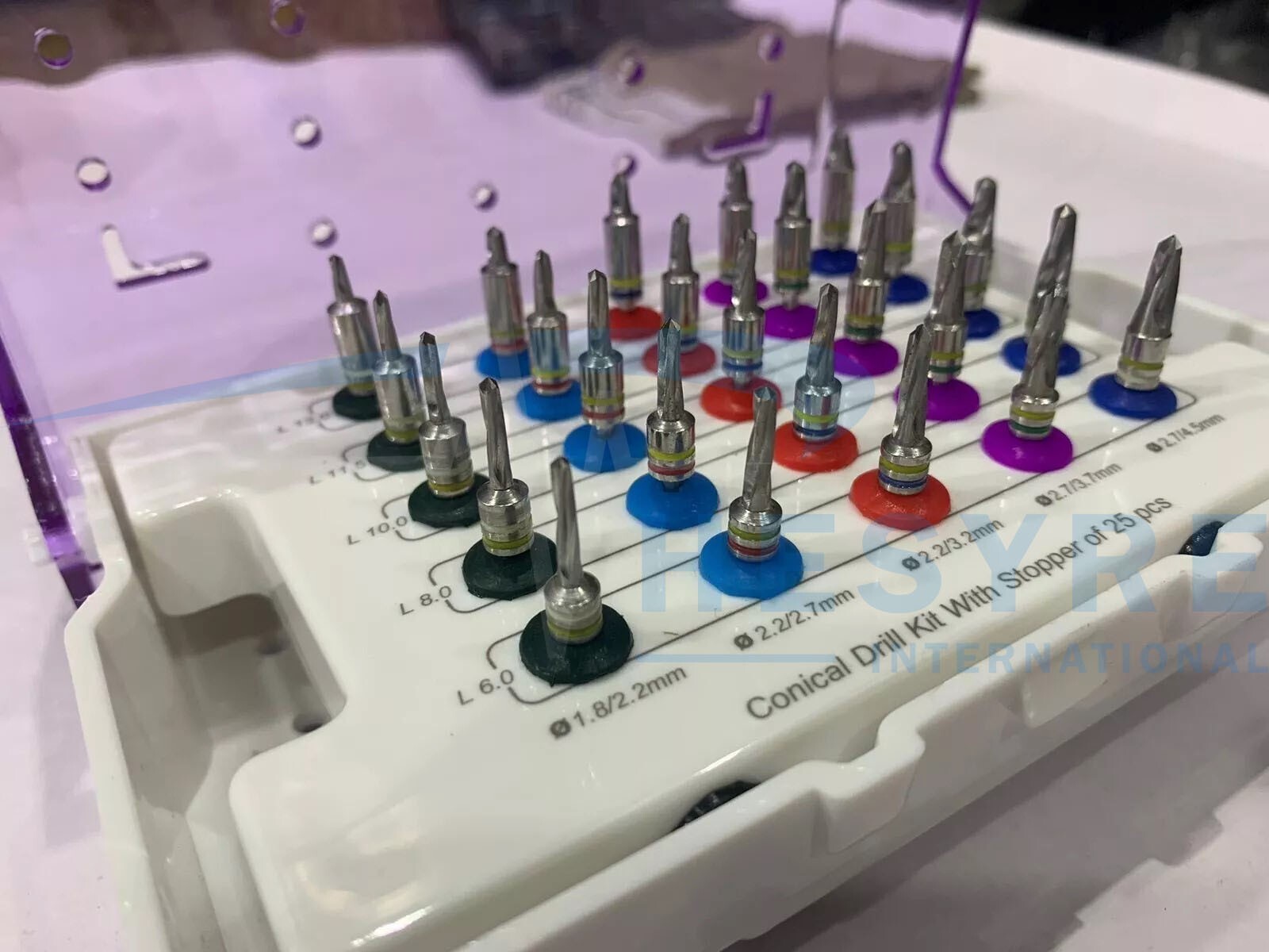Dental Conical Drills Kit 25pcs Set