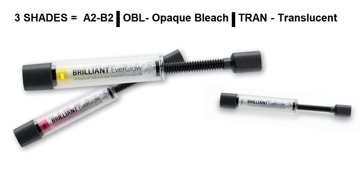 Coltene Dental BRILLIANT EVERGLOW Universal Submicron Composite & Bonding SHADES