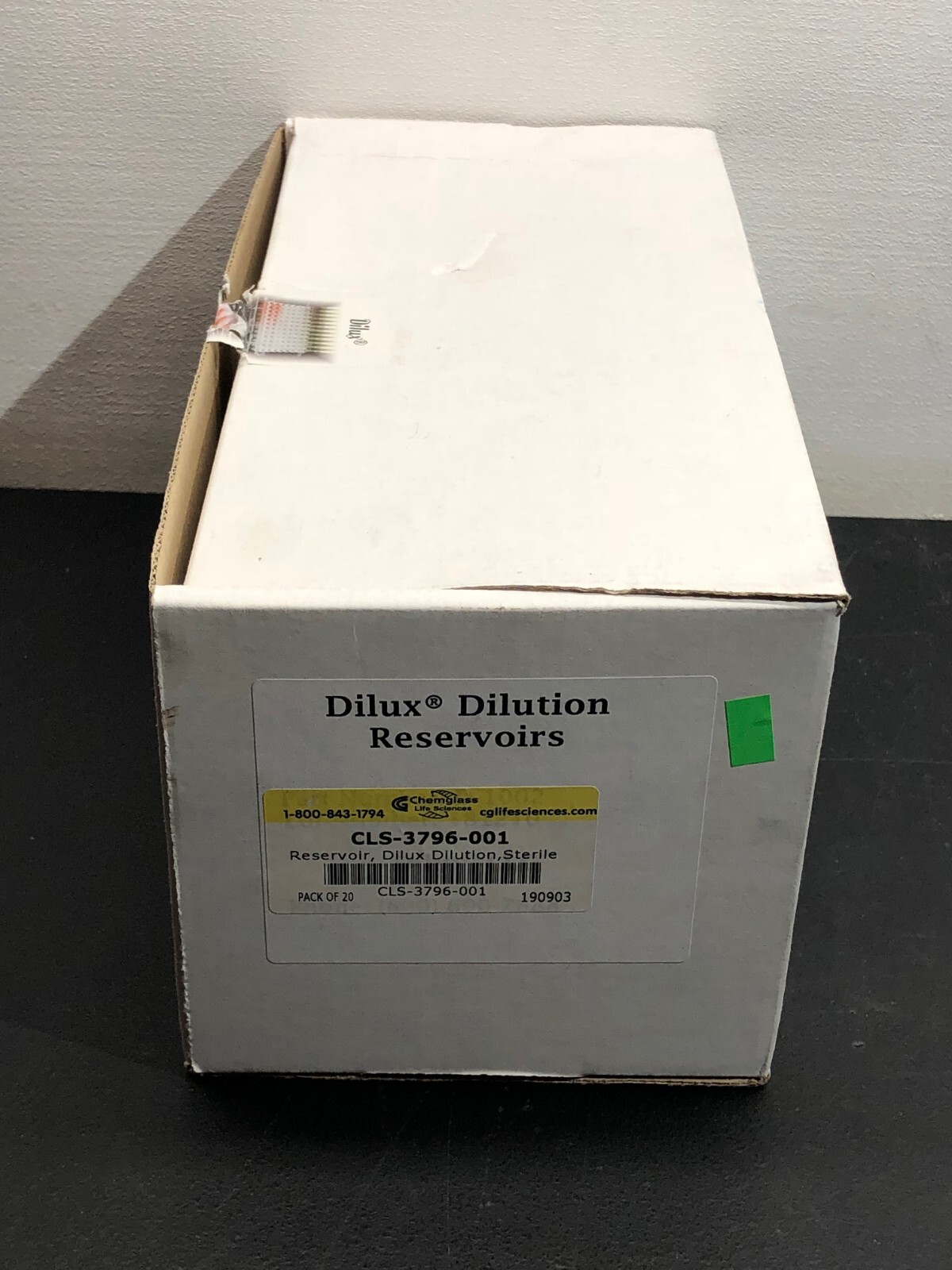 Chemglass Dilux Dilution Reservoirs Sterile CLS-3796-001