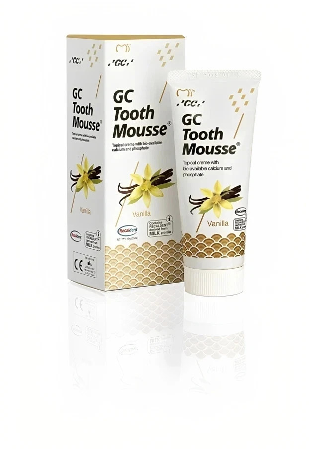 GCTooth Mousse Vanilla Flavor Topical Tooth Cream with Recaldent 40gm FAST shipi