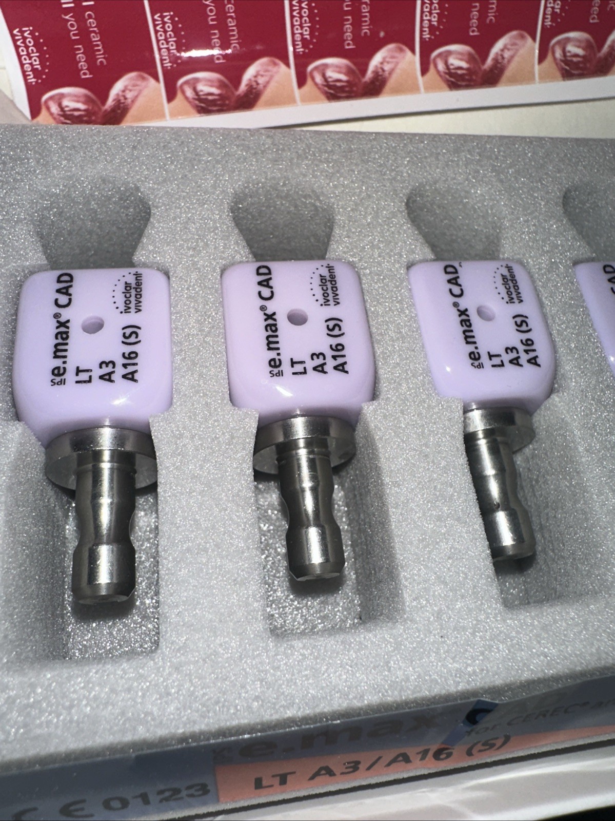 Cerec IPS Emax Cad Implant Blocks LT A3 / A16 (S) / 1 Count