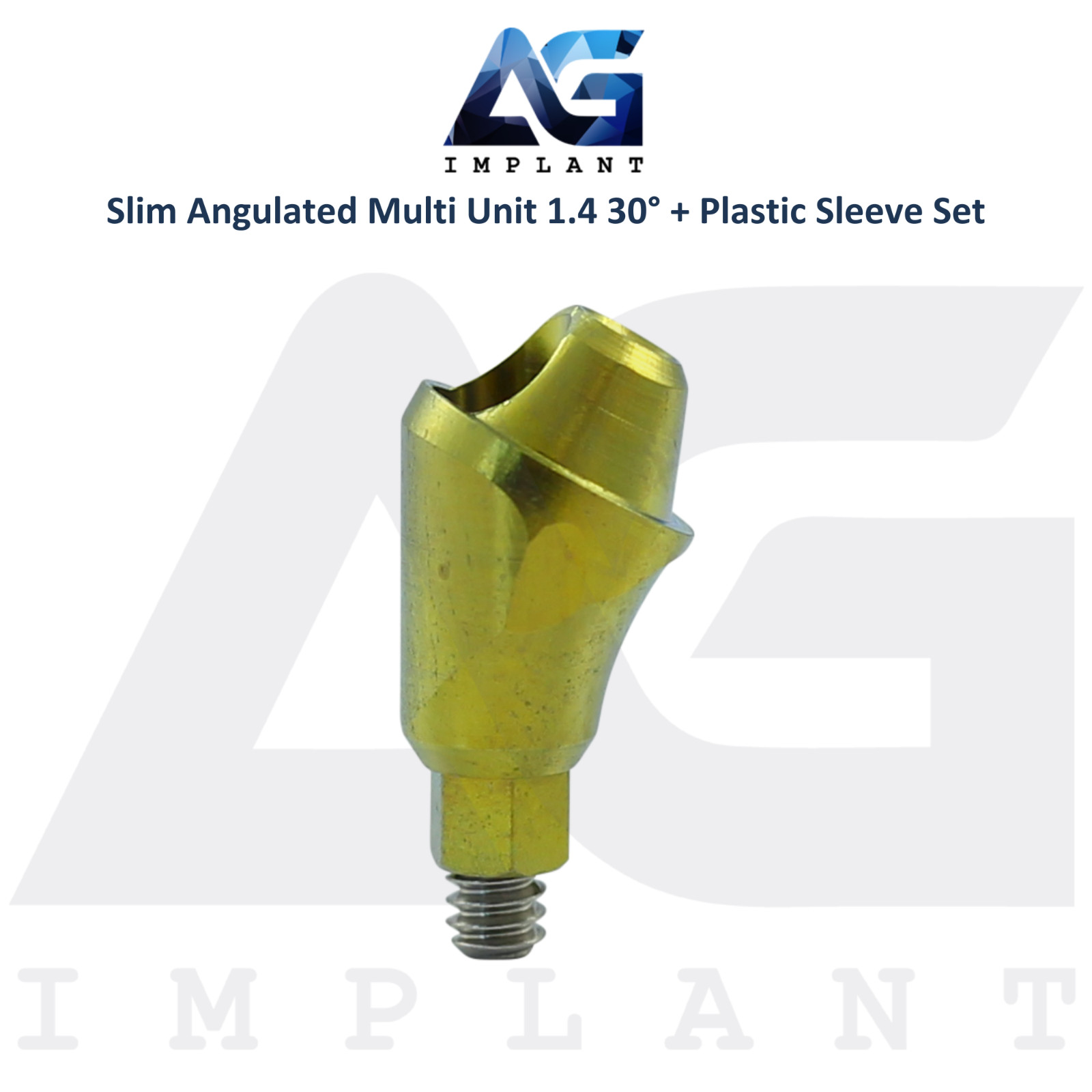5 Angulated Multi Unit 1.4 Prosthetic 30° Plastic Sleeve Set Slim Int Hex 2.0mm