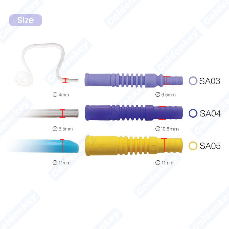 Dental AdaptaPal Suction Hose Adapter Tube Fits Directa Yellow Blue S/M/L
