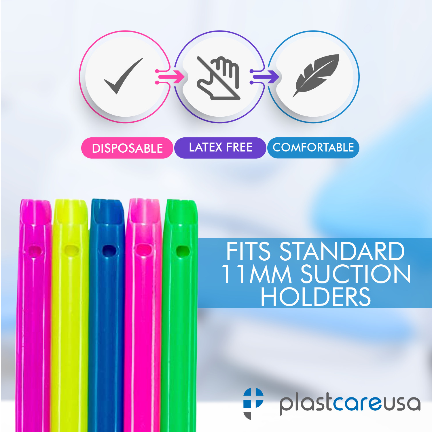 Dental HVE High Volume Evacuation Speed Suction Tips (Choose Qty & Color)