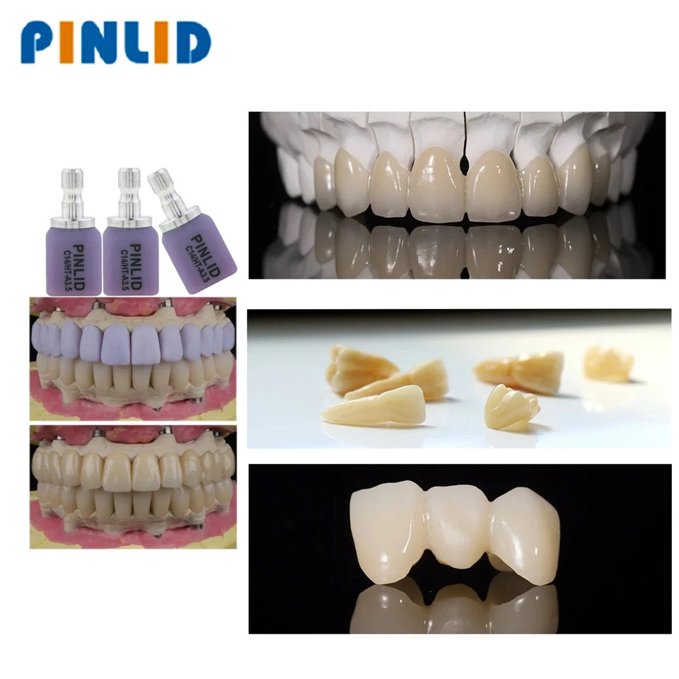 US Stock C14 HT Lithium Disilicate Ceramic Blank For CEREC CAD/CAM Dental Lab