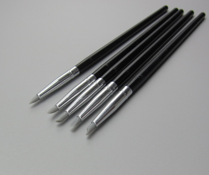 5Pcs/Pack Dental Resin Brush Pens Soft Silicone Teeth Whitening Shaping