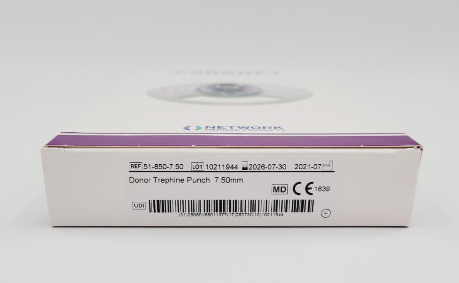 Network Medical 51-850-7.50 Donor Trephine Punch 7.50mm EXP 07-2026