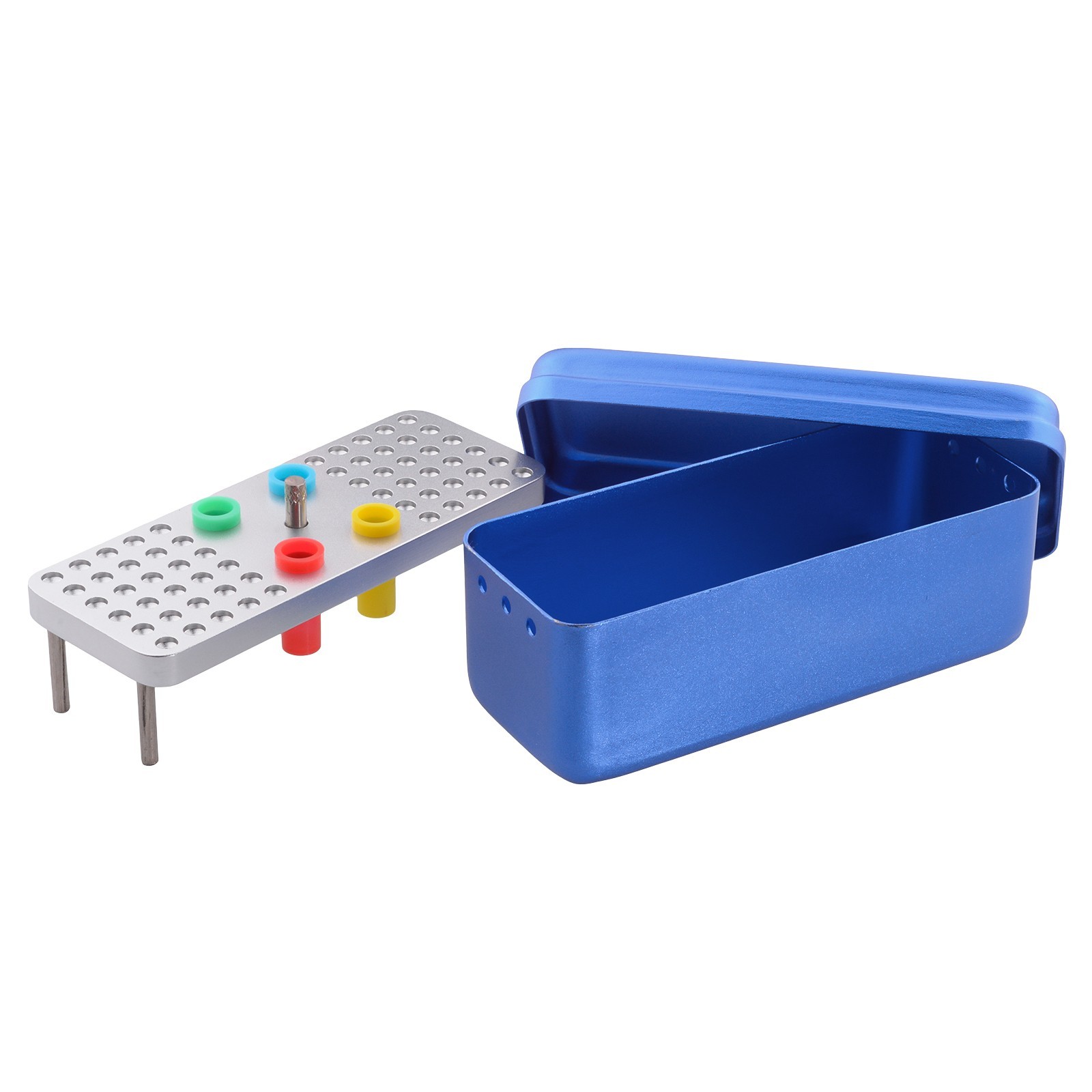 60 Holes Dental Root Canal Files Gutta Purcha Point Sterilization Box Holder USA