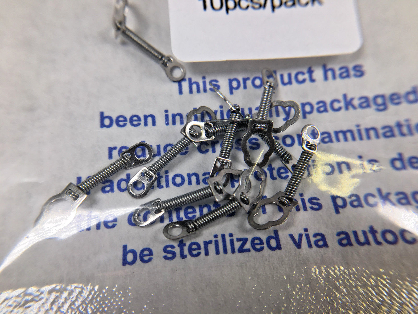 10 Packs Dental Orthodontic Closed Coil Spring NiTi 6mm 0.012″ Implant Eyelet