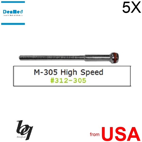 5X LOT of BESQUAL #305 Medium High Speed Reinforced Mandrel – Shank: 0. 310305-1