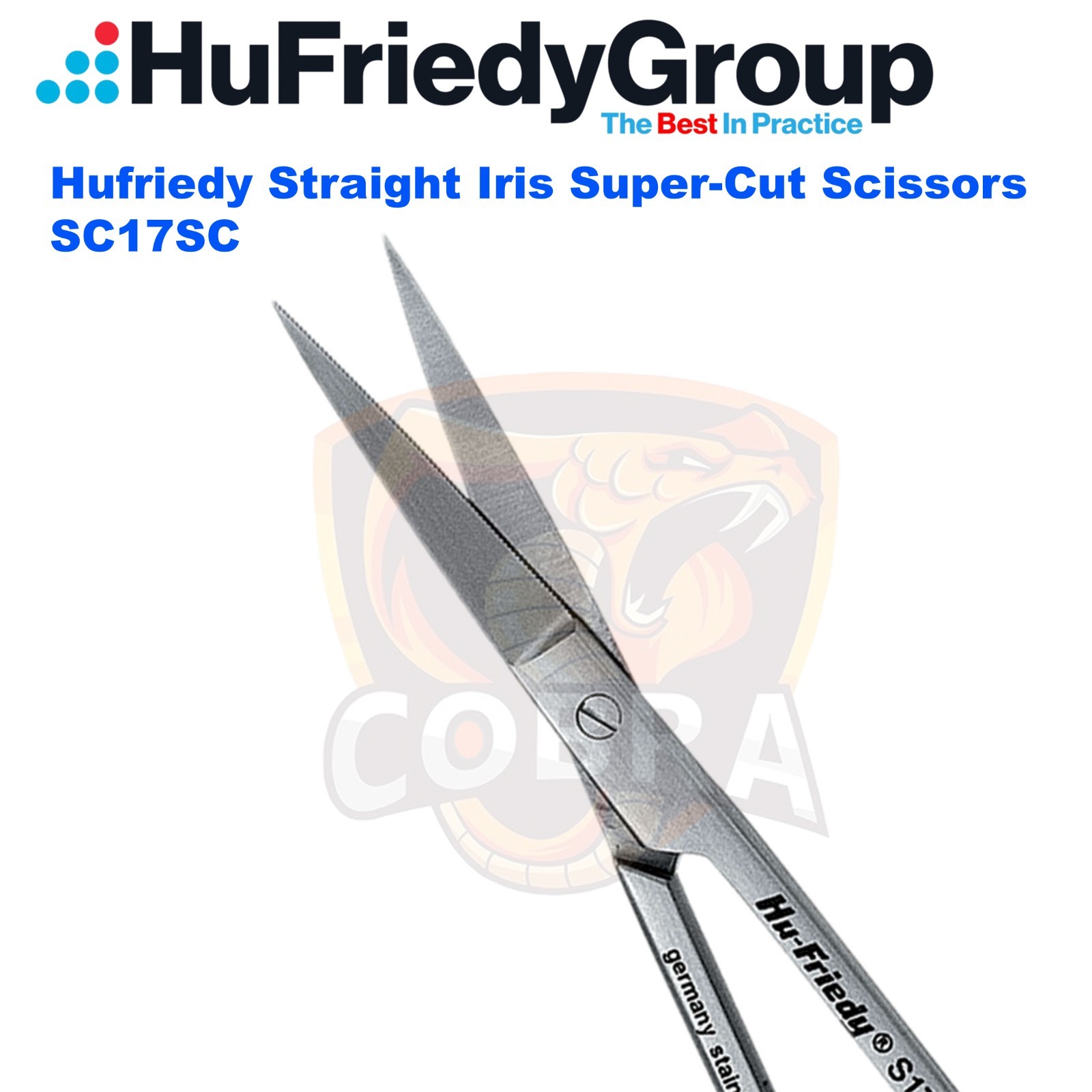 HuFriedy Iris, Straight/Delicate, Super-Cut, Black Line S17 – S17SC – S17SCX