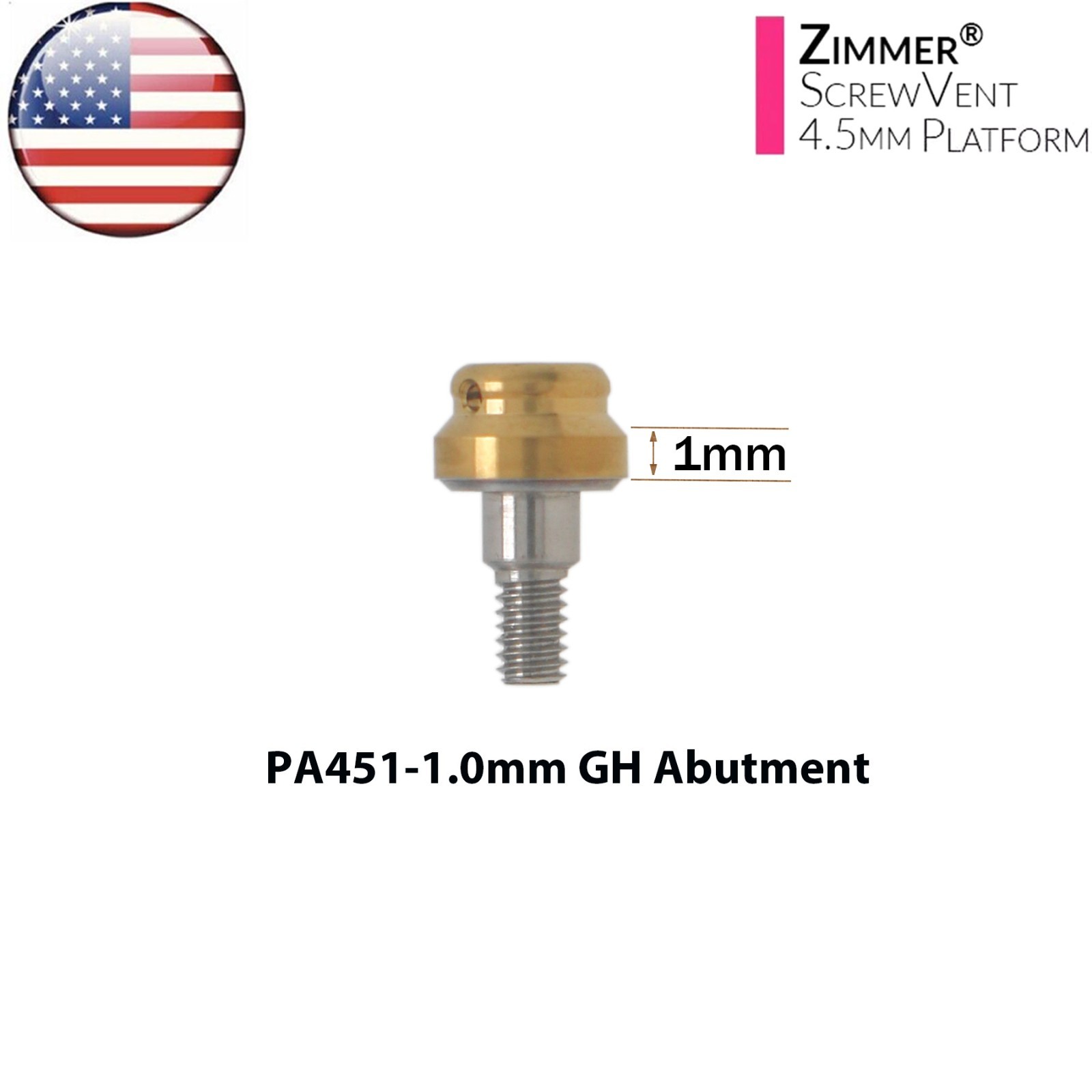 US Overdenture Locator Abutments For ZIMMER Screw-Vent 3.5/4.5mm BEGO MIS Adin