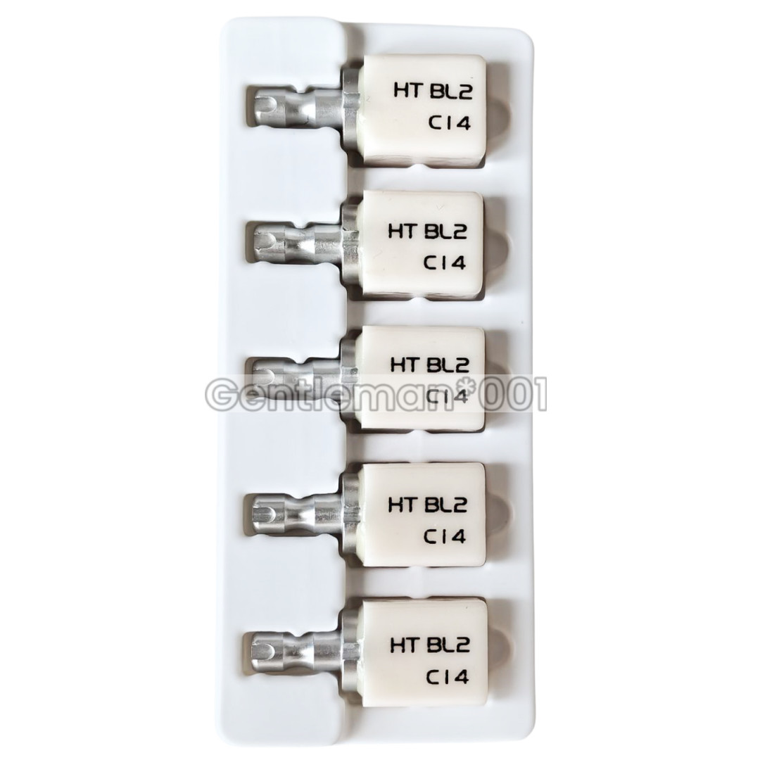 C14 HT Emax Dental Glass Ceramic Lithium Dislicate CAD/CAM Cerec Blocks 5Pcs/Box