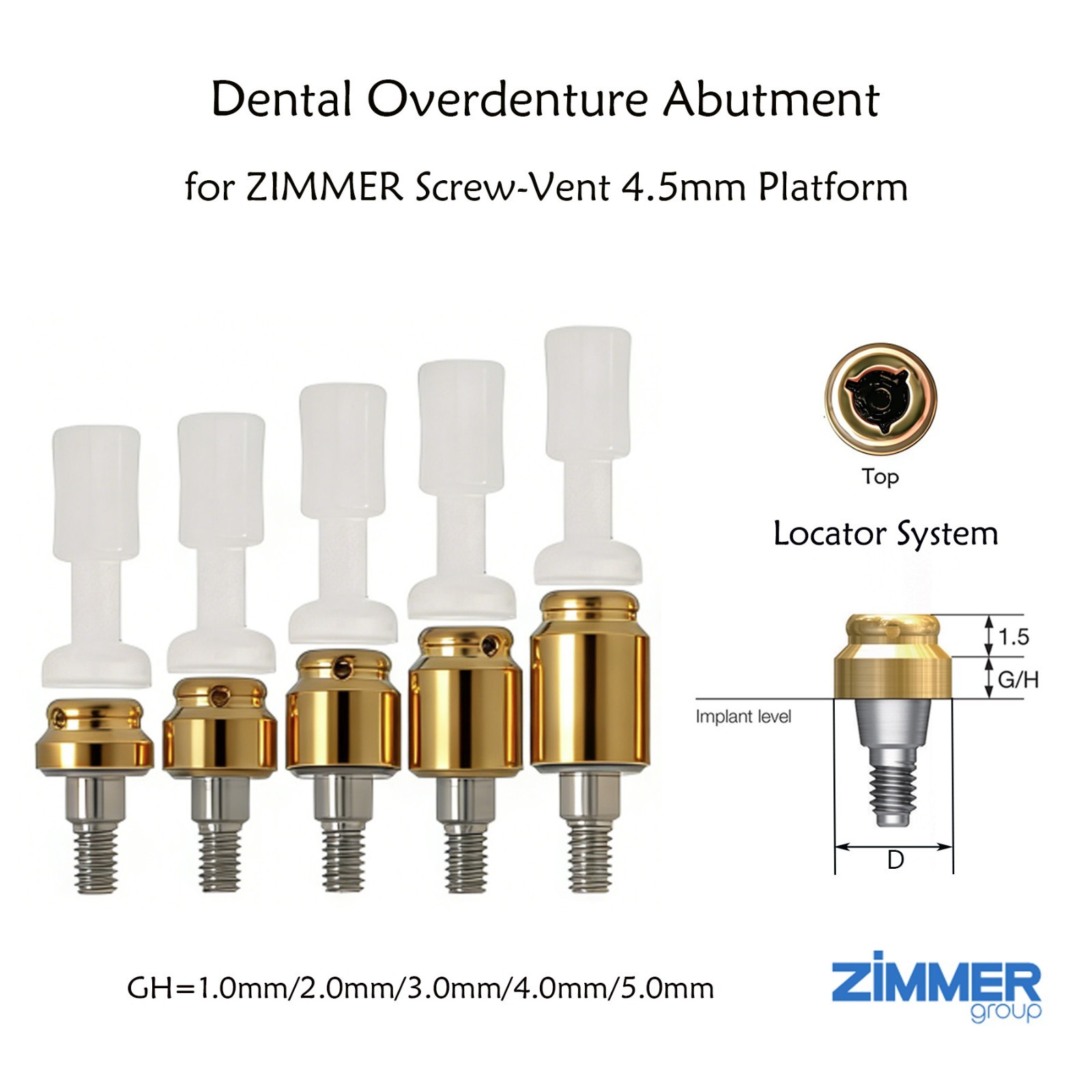 US For Hiossen/Nobel Biocare/Zimmer/Bego/Mis Dental Locator Attachment Abutment