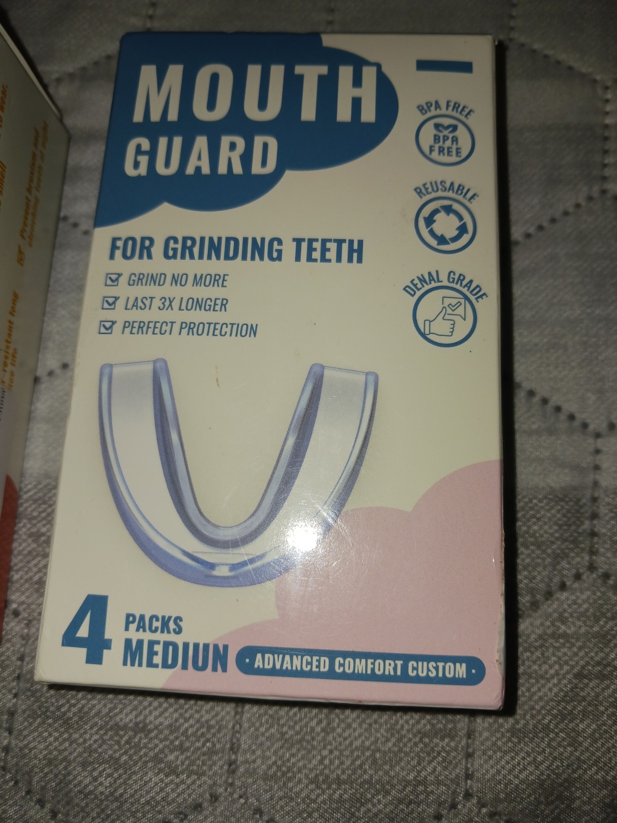 Two- 4 Packs Mouth Guards Teeth Grinding Snoring * Size Medium + LARGE New