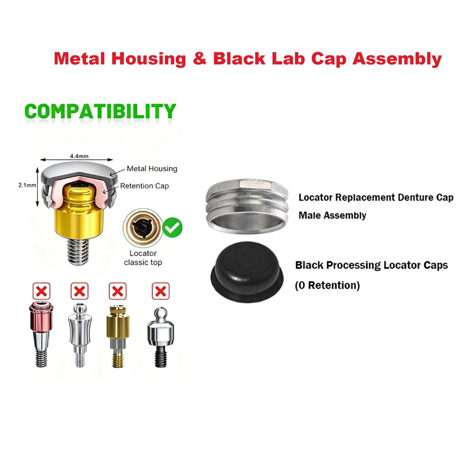 US Zest Nobel Biocare Active Locator Abutment NP/RP Implant Conical Connection