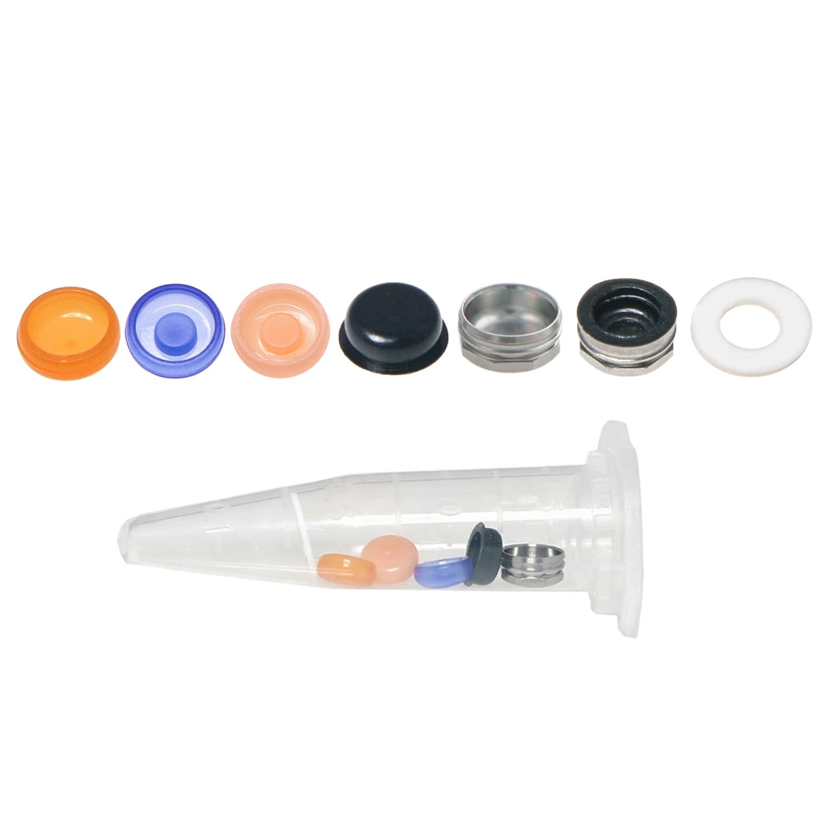 US 20Pcs Dental Overdenture Retention Cap Inserts Set for Locator Abutment