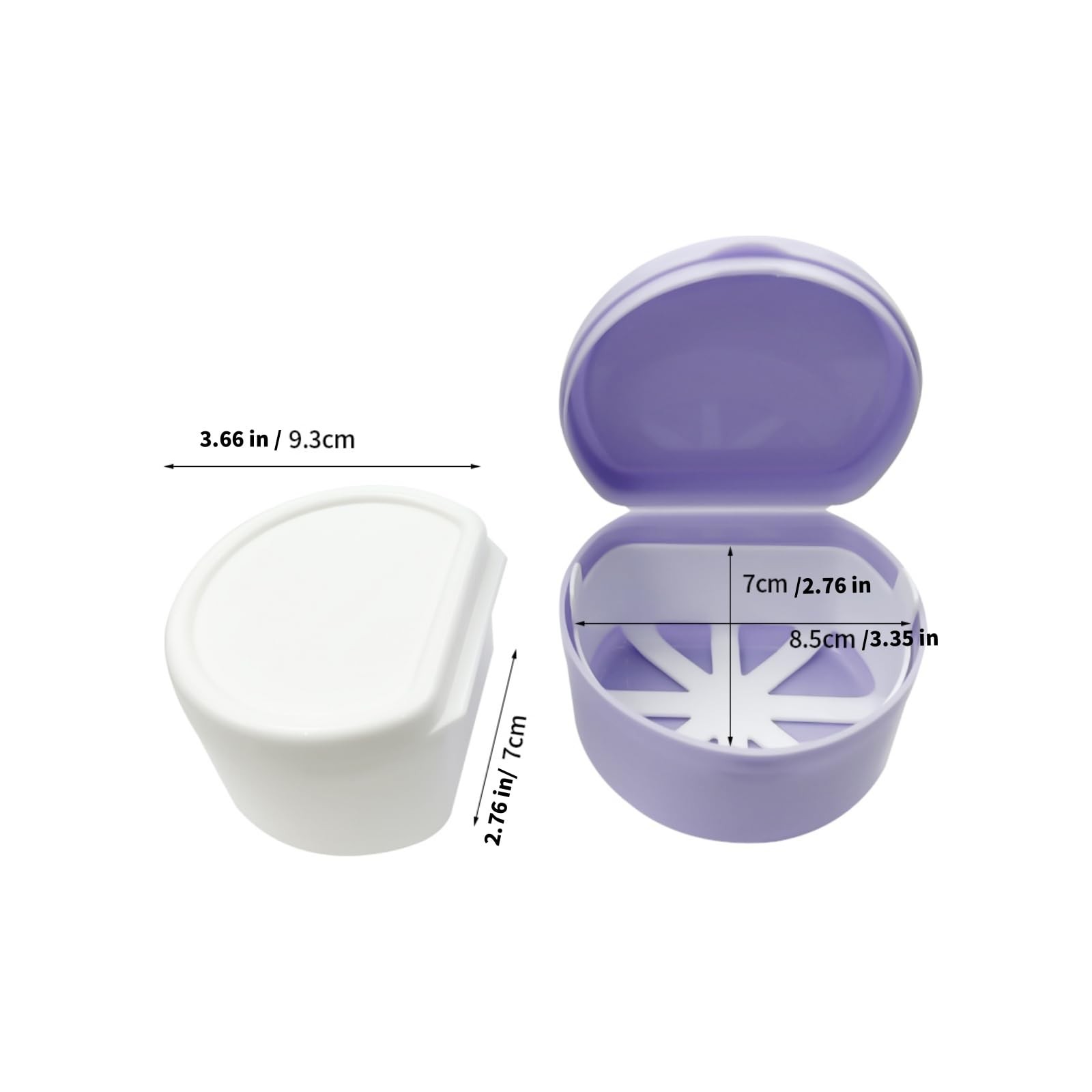 SENLIN DENTAL 2PCS Retainer Cleaner Case, Lightweight and 2pcs Purple