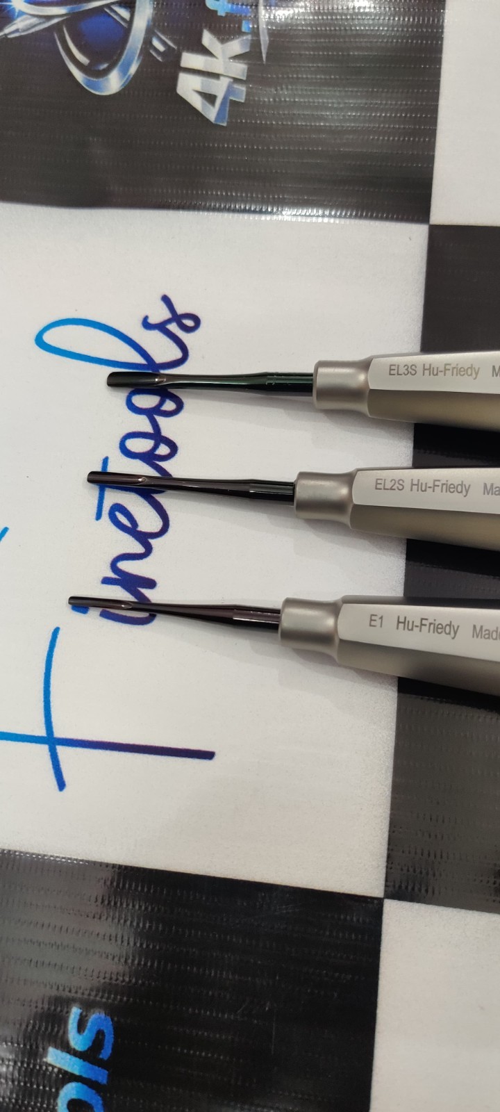 Hu-Friedy Dental 1MM 2MM 3MM Straight Luxating Elevators Lot of 3 pieces