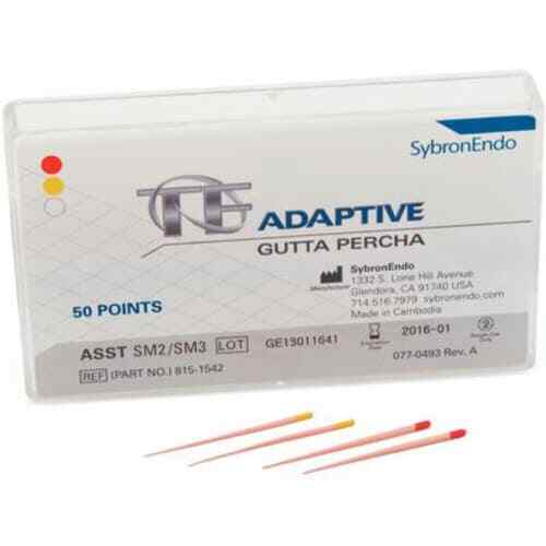 TF Adaptive Gutta Percha – Assorted Small Pack: SM2 (Yellow) & SM3 (Red) 50/Pk