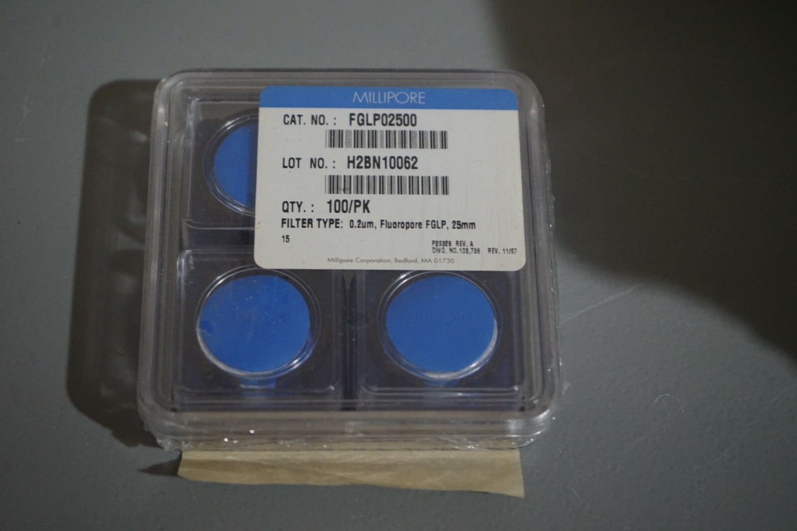 ^ Millipore Filters FGLP02500 Scientific Laboratory Equipment 100 Pack