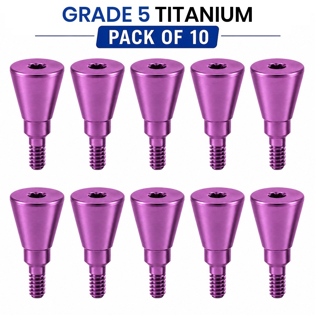 US RC Healing Abutment & Closure Cap Fit Straumann Bone Level Regular Titanium