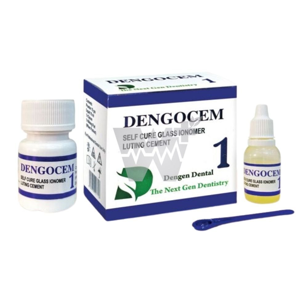3 x Dental DENGOCEM 1 Self Cure Glass Ionomer Luting Cement for Crown & Inlays