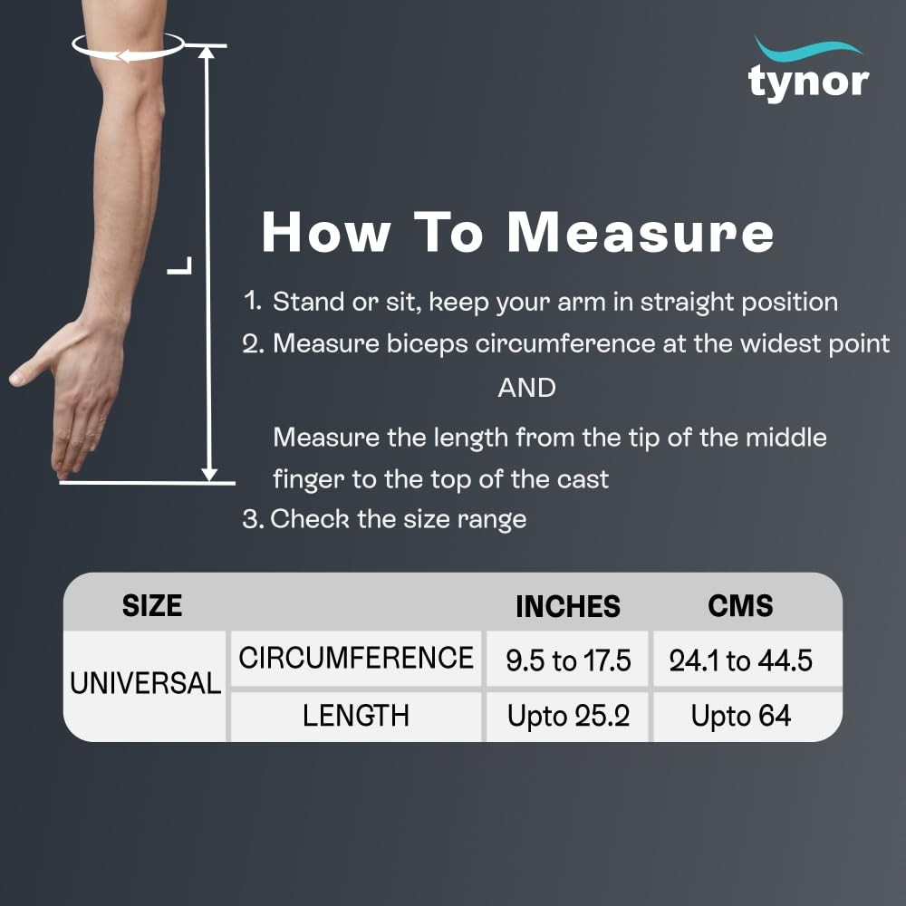 TYNOR Cast Cover Arm, White, Universal Size, 1 Unit